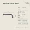 Melbourne Wall Spout + Progressive Mixer Brushed Brass