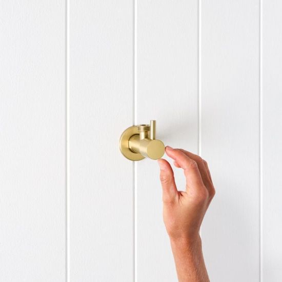 Mini Cistern Stop Brushed Brass