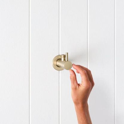 Mini Cistern Stop Warm Brushed Nickel
