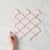 Coral Bay Gloss Pink Fish Scale Tile