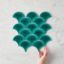 Coral Bay Gloss Teal Fish Scale Tile