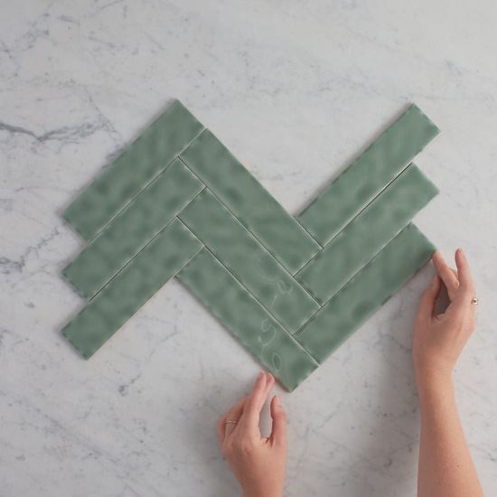 Newport Gloss Mini Subway Jade Green Tile