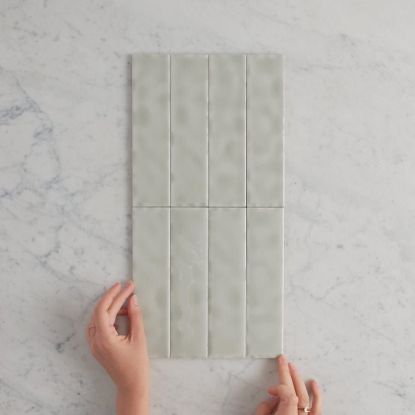 Newport Gloss Mini Subway Sage Green Tile