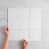 Newport Matte Large Square White Tile