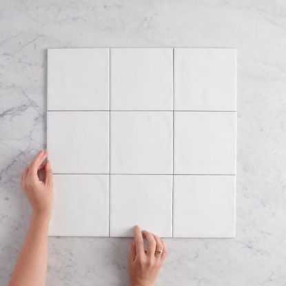 Newport Matte Large Square White Tile
