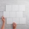 Newport Matte Large Square White Tile
