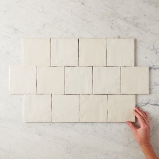Newport Gloss Bone Mixed Square Tile