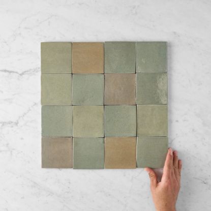 Noosa Gloss Zellige Green Square Tile