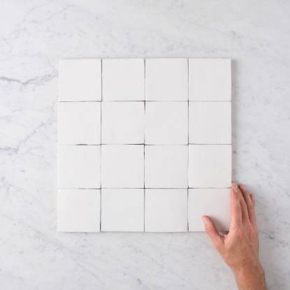 Noosa Gloss Zellige White Square Tile