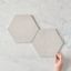 Ocean Beach White Encaustic Look Hexagon Tile