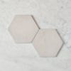 Ocean Beach White Encaustic Look Hexagon Tile