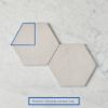 Ocean Beach White Encaustic Look Hexagon Tile