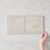 Ocean Beach White Encaustic Look Square Tile