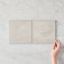 Ocean Beach White Encaustic Look Square Tile