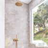 Ocean Beach White Encaustic Look Square Tile