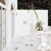 Ocean Beach White Encaustic Look Square Tile