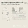 Outdoor Gooseneck Combination Shower Stainless Steel