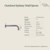 Outdoor Sydney Wall Spout Stainless Steel