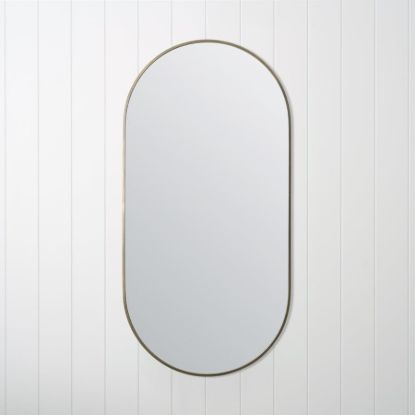 Oval Mirror Antique Brass