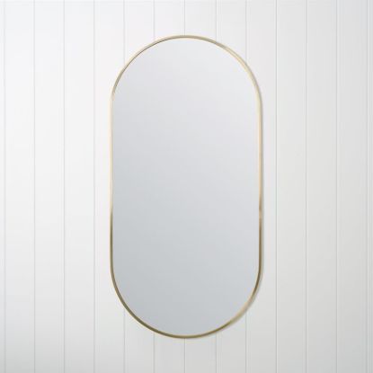 Oval Mirror Brushed Brass