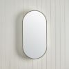 Oval Mirror Cabinet Antique Brass