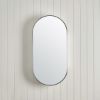 Oval Mirror Cabinet Stainless Steel