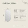 Oval Mirror Cabinet Stainless Steel