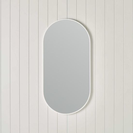 Oval Mirror Matte White
