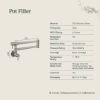 Pot Filler Brushed Brass