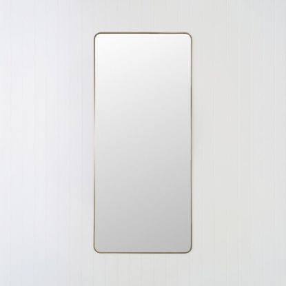 Rectangular Full Length Mirror Antique Brass