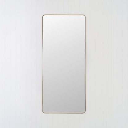 Rectangular Full Length Mirror Warm Brushed Nickel
