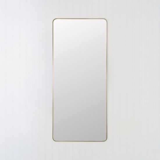 Rectangular Full Length Mirror Warm Brushed Nickel