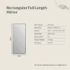 Rectangular Full Length Mirror Stainless Steel