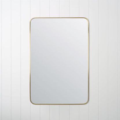 Rectangular Mirror Brushed Brass
