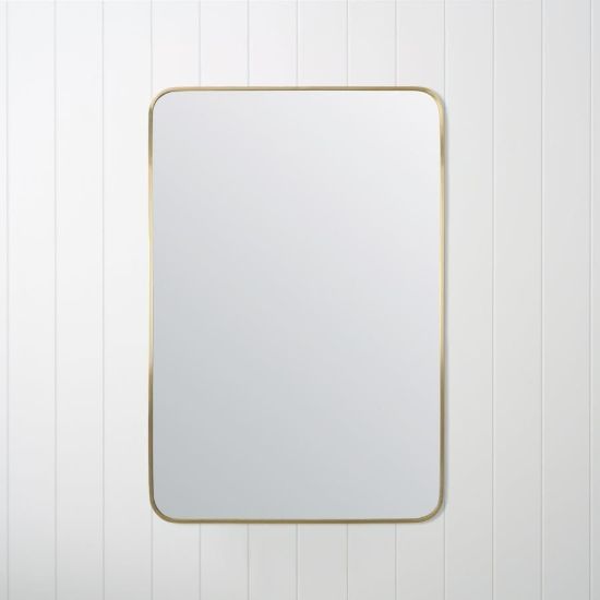 Rectangular Mirror Brushed Brass