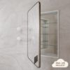 Rectangular Mirror Cabinet Antique Brass