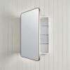 Rectangular Mirror Cabinet Brushed Brass
