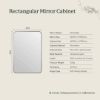 Rectangular Mirror Cabinet Brushed Brass