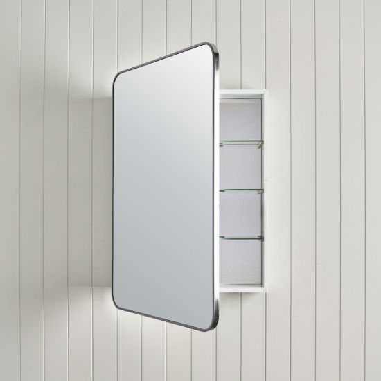 Rectangular Mirror Cabinet Stainless Steel