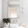Rectangular Mirror Cabinet Warm Brushed Nickel