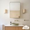 Rectangular Mirror Cabinet Warm Brushed Nickel
