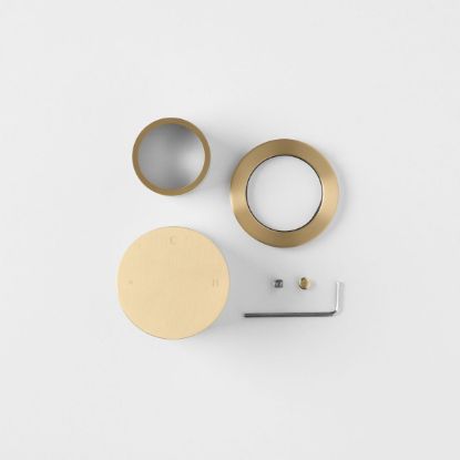 Round Progressive Mixer Trim Kit Brushed Brass