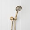 Round Shower Hose + Sprayer Brushed Brass