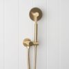 Round Shower Hose + Sprayer Brushed Brass