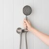 Round Shower Hose + Sprayer Stainless Steel
