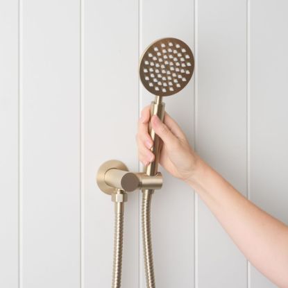 Round Shower Hose + Sprayer Warm Brushed Nickel