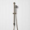 Round Hand Shower + Adjustable Rail Antique Brass