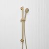 Round Hand Shower + Adjustable Rail Brushed Brass