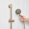 Round Hand Shower + Adjustable Rail Warm Brushed Nickel
