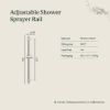 Round Hand Shower + Adjustable Rail Warm Brushed Nickel
